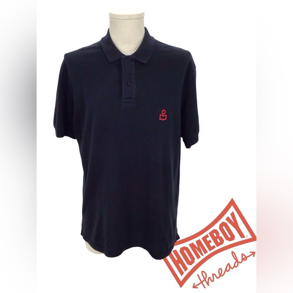 Men's Black Polo Shirt Size Medium